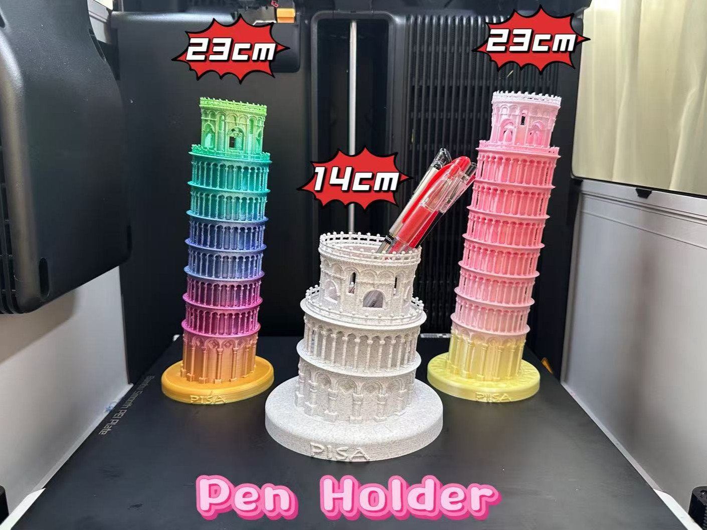 比萨斜塔和笔筒、意大利PISA（一体无支撑）