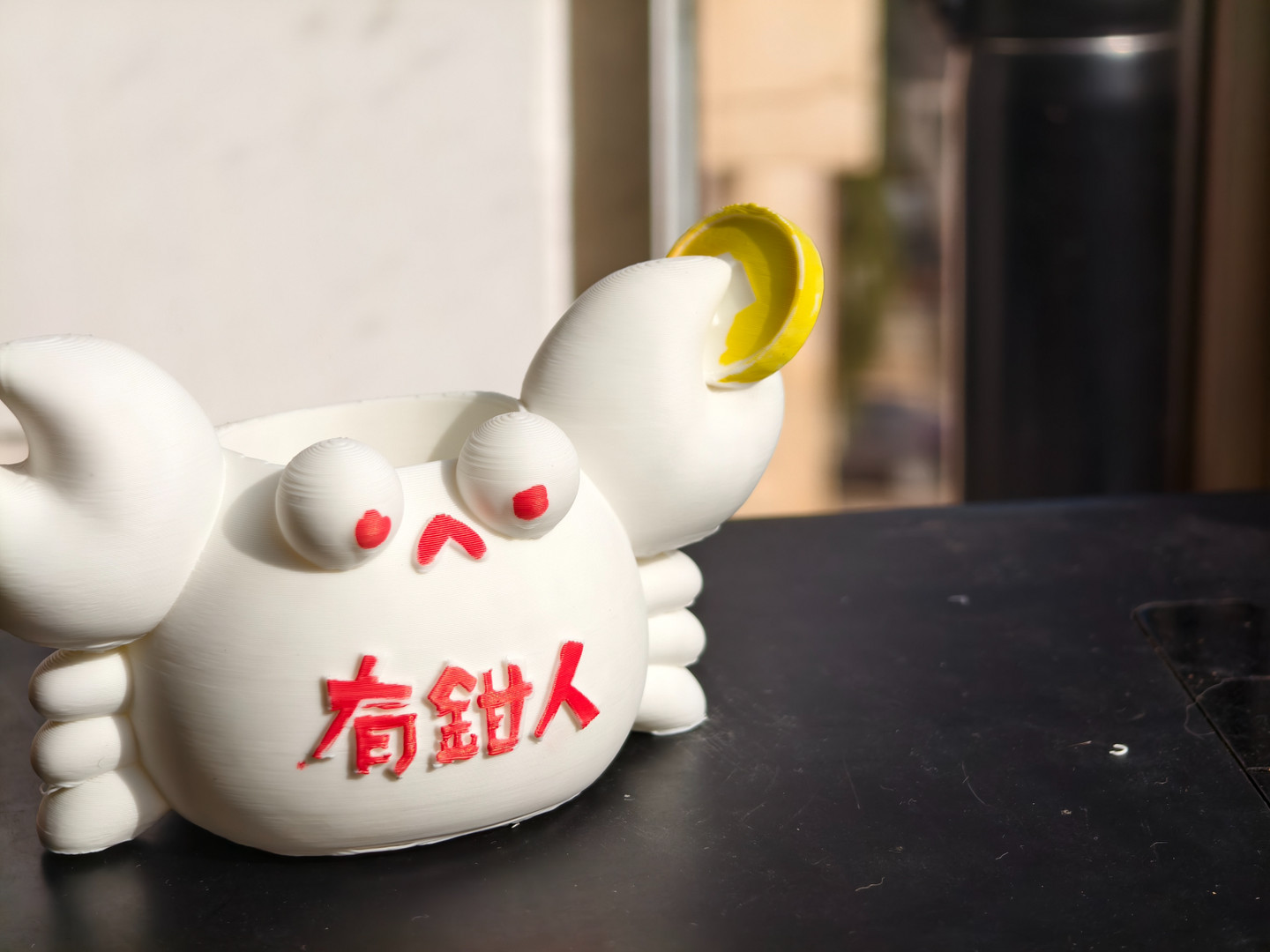 有钳人，有钱人小螃蟹笔筒