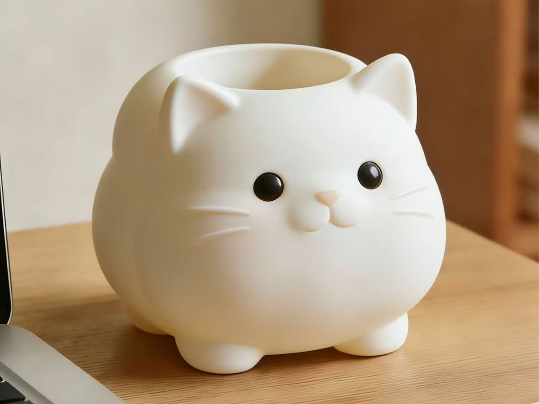 可爱猫笔筒