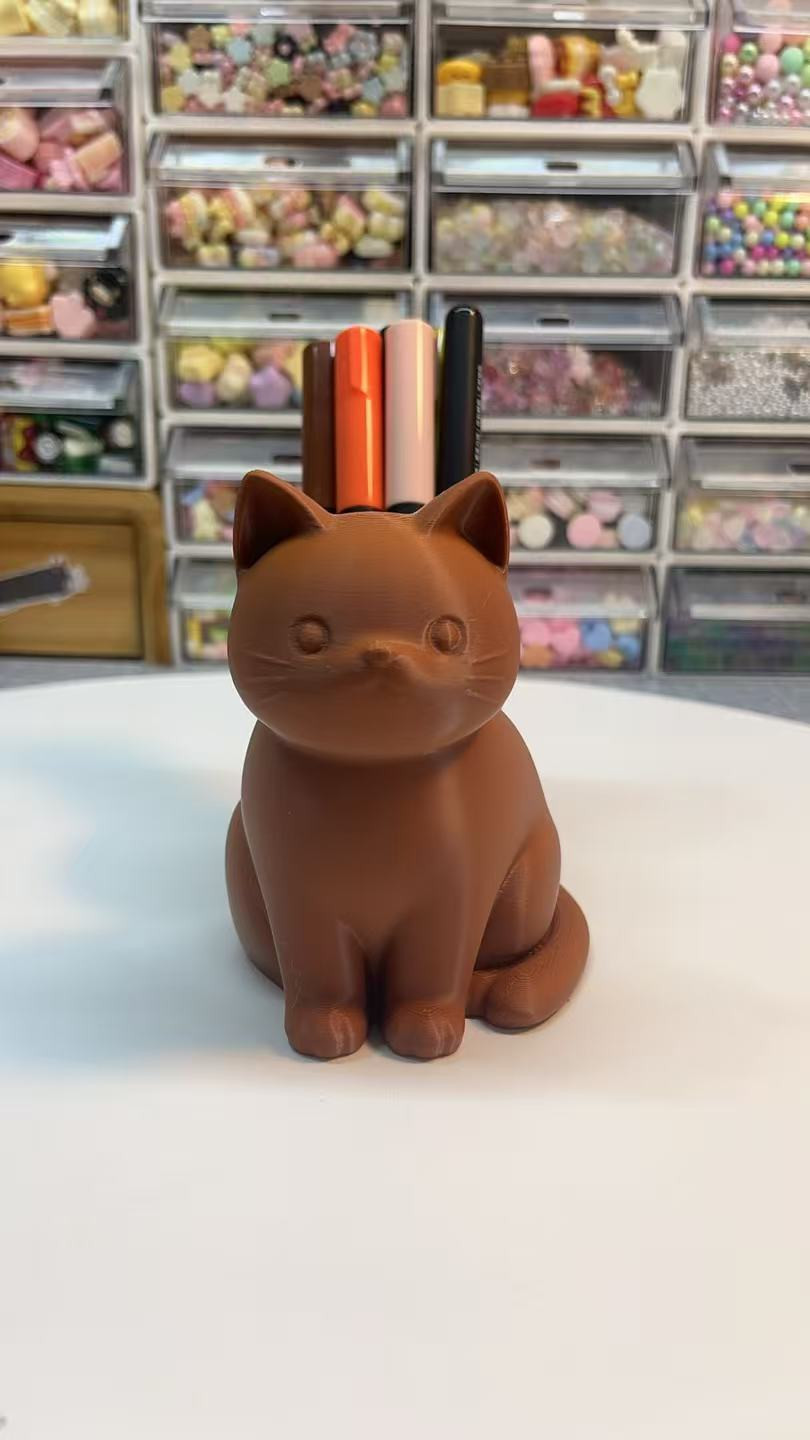 小猫收纳笔筒 | 化妆刷收纳筒