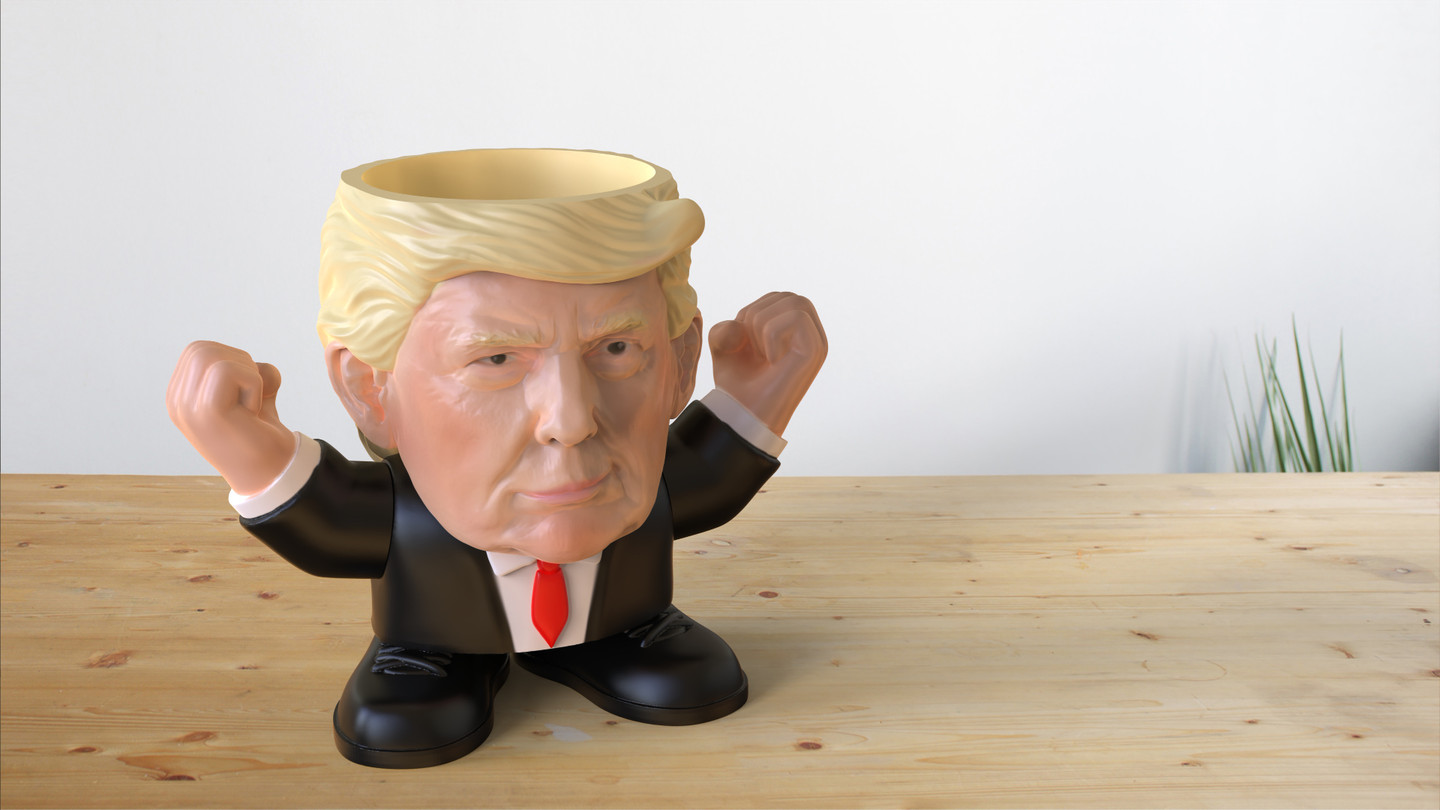 建国同志特朗普笔筒Trump