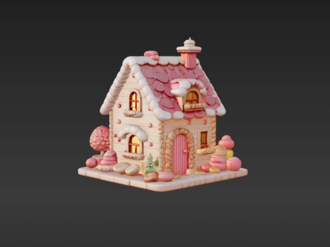 糖果饼干小屋 一体打印