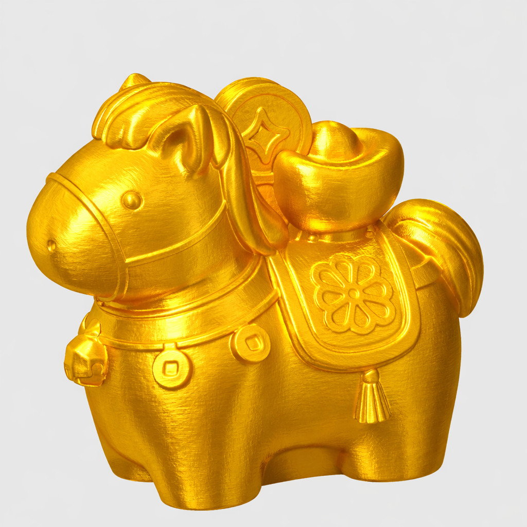 马上来财|小马驼金|金元宝|马年大吉|马年雕塑(多色挂绳孔版本已释放！)
