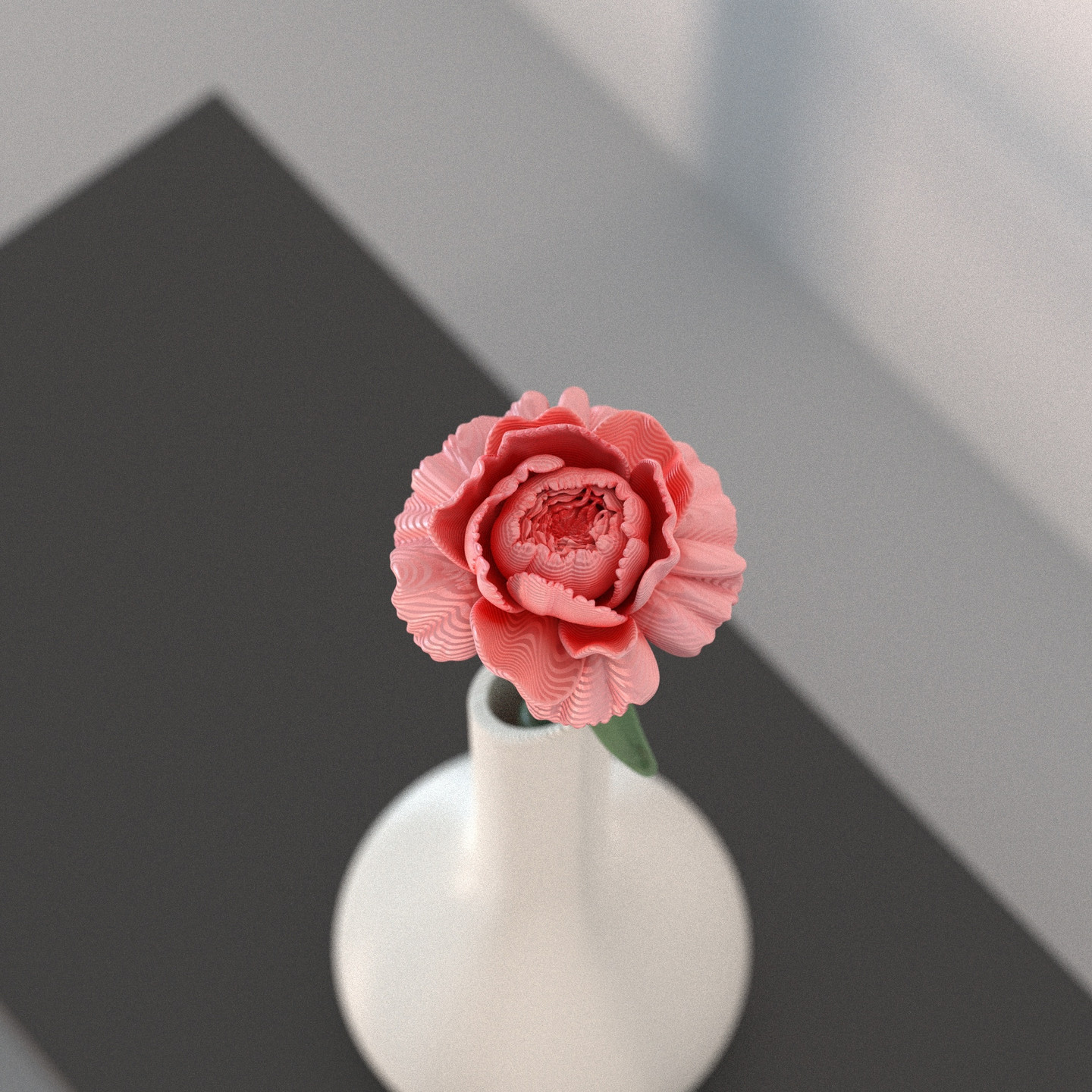 康乃馨花瓶全3d打印组合摆件