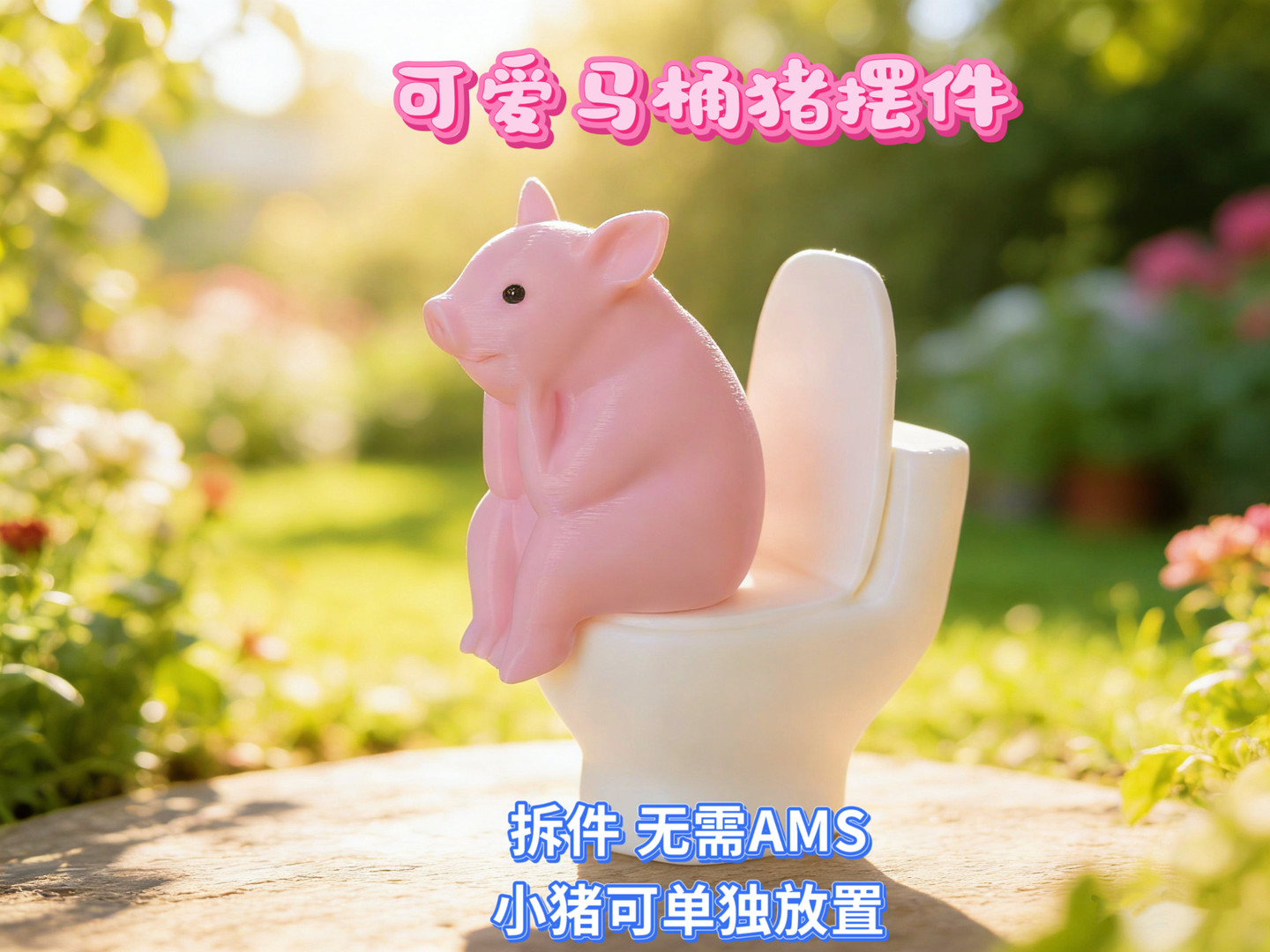 【厕所新搭子】可爱马桶猪摆件桌面卫生间装饰家居好物创意小摆件