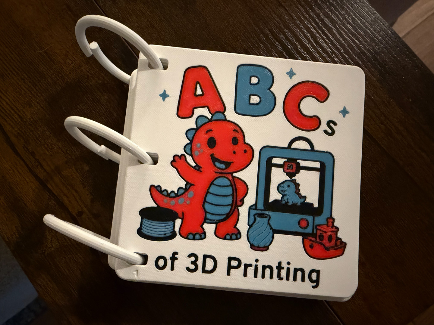 幼儿硬板书 - 3D打印的ABC
