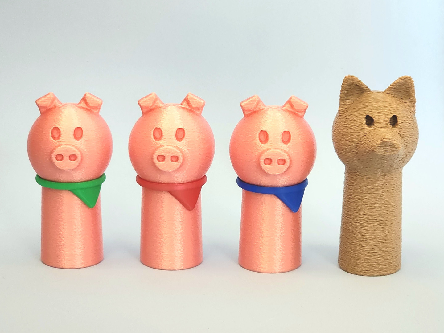 三只小猪手指偶戏