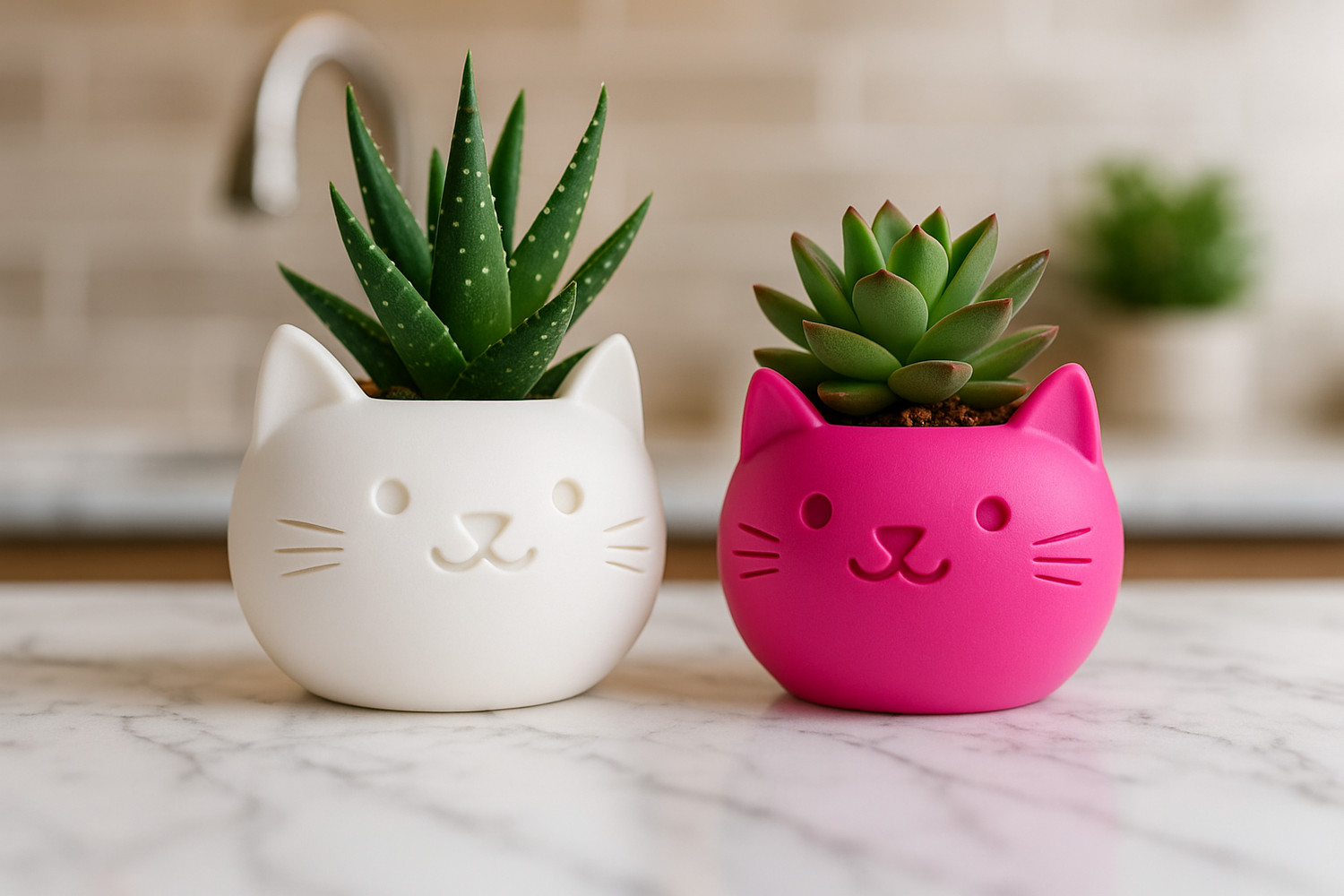 猫咪花瓶，适合种植多肉植物和盆栽的小巧花盆