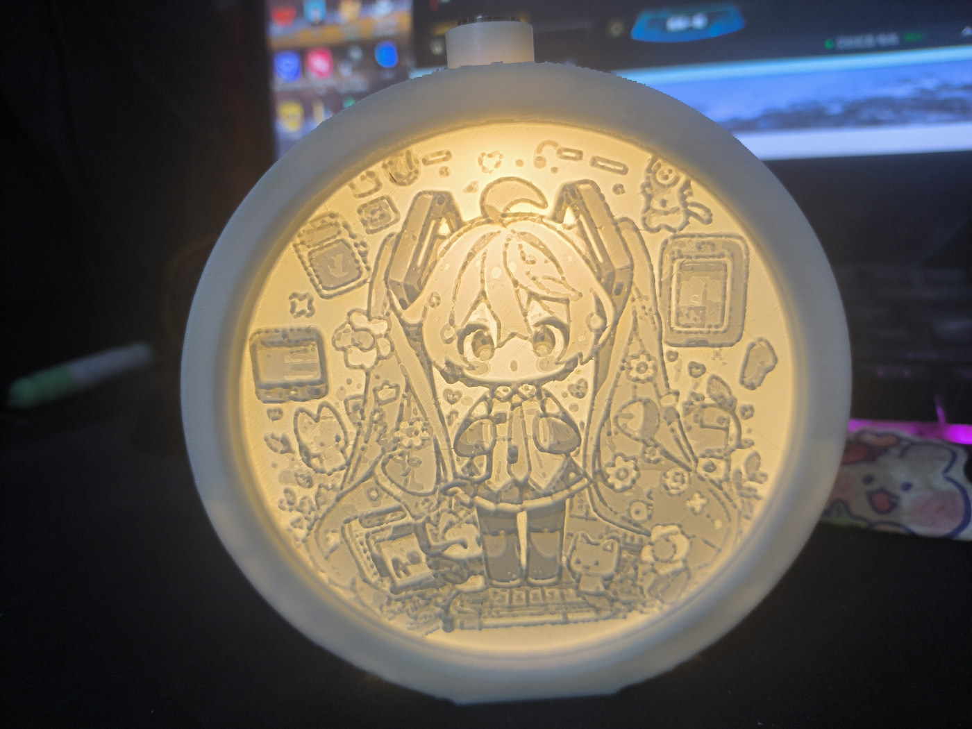 初音未来浮雕灯