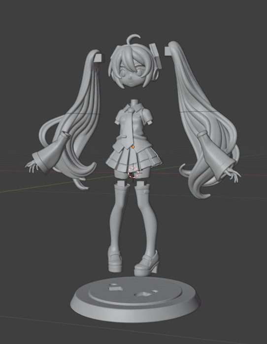 初音未来手办.分件打印不易翻车
