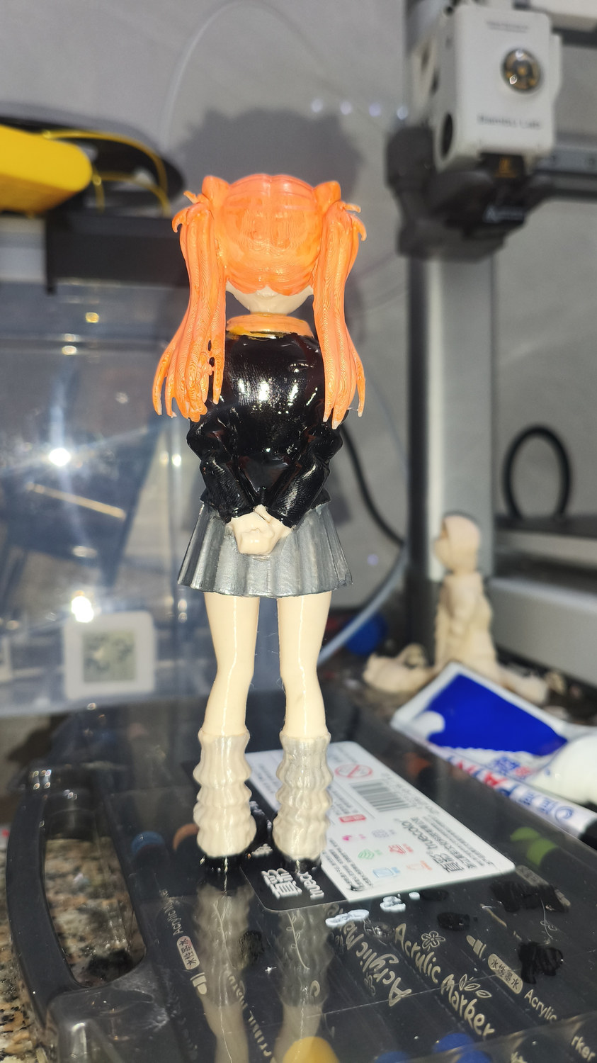 明日香jk学院风模型手办（已拆件手动上色）