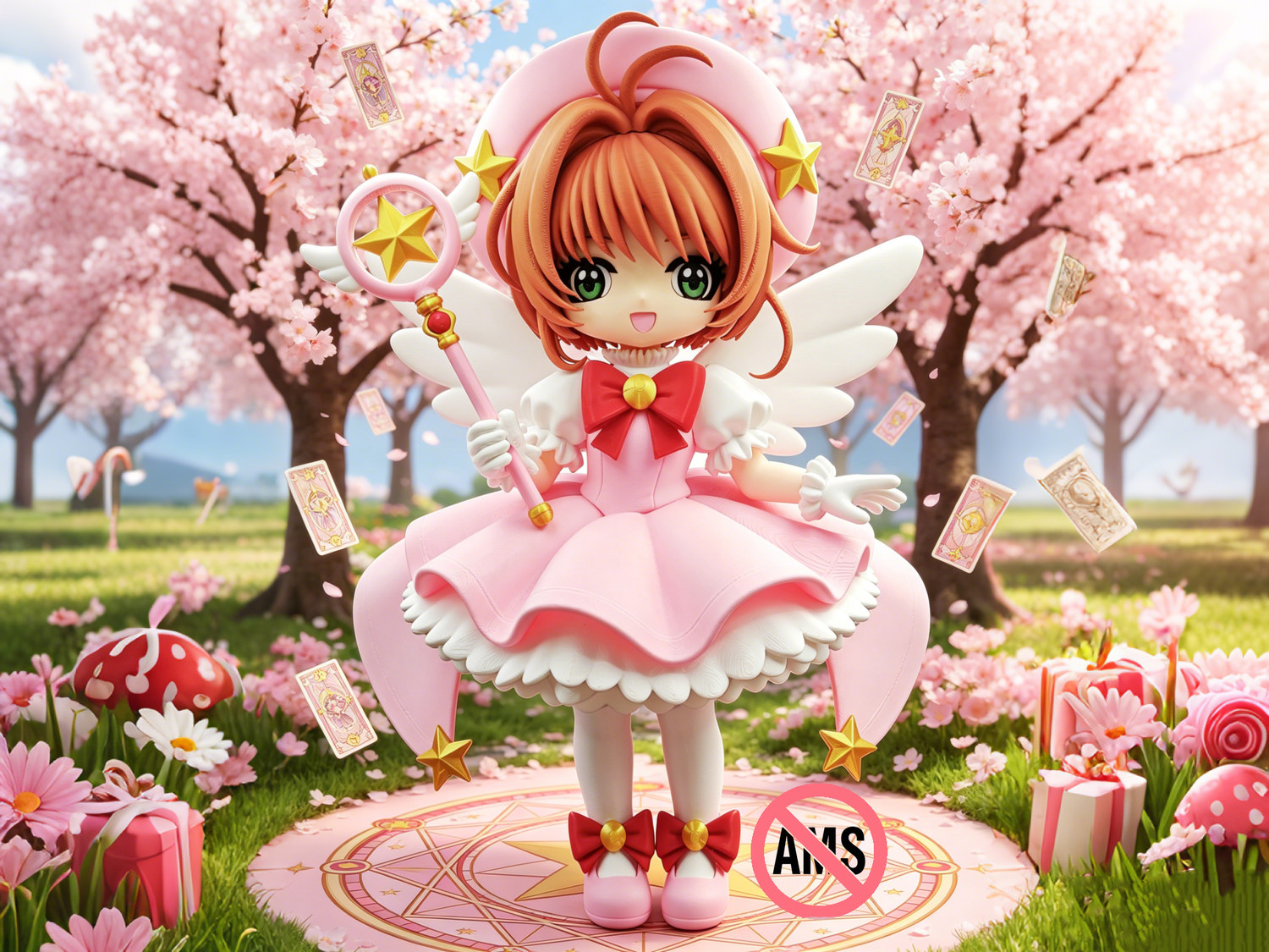 百变小樱  库洛牌 魔卡樱木之本樱魔法 魔卡少女樱 动漫玩偶周边 模型 手办 摆件 拆件分色免AMS