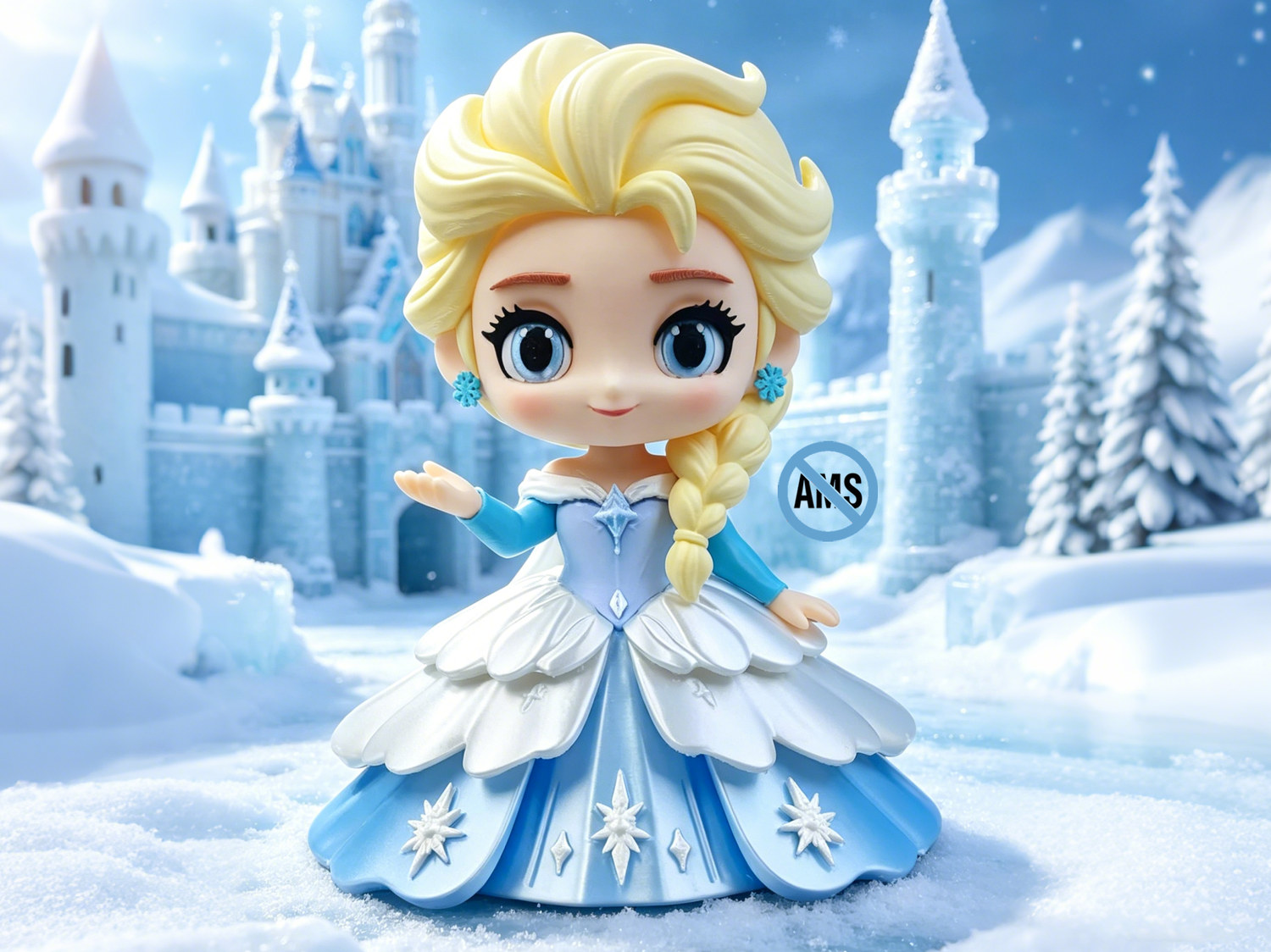 艾莎 公主 Elsa 冰雪奇缘 Frozen 冰雪女王 let it go Q版 分色拆件 免AMS