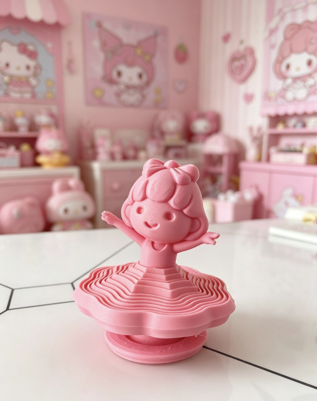 解压小玩具 跳舞的小女孩 可转动