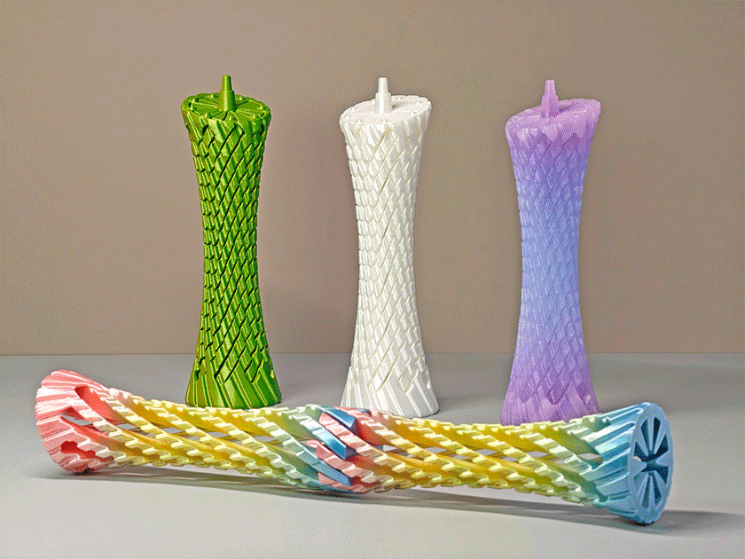 广州塔 Canton Tower 能重复螺旋穿越的解压玩具 一体打印 TD1广州塔
