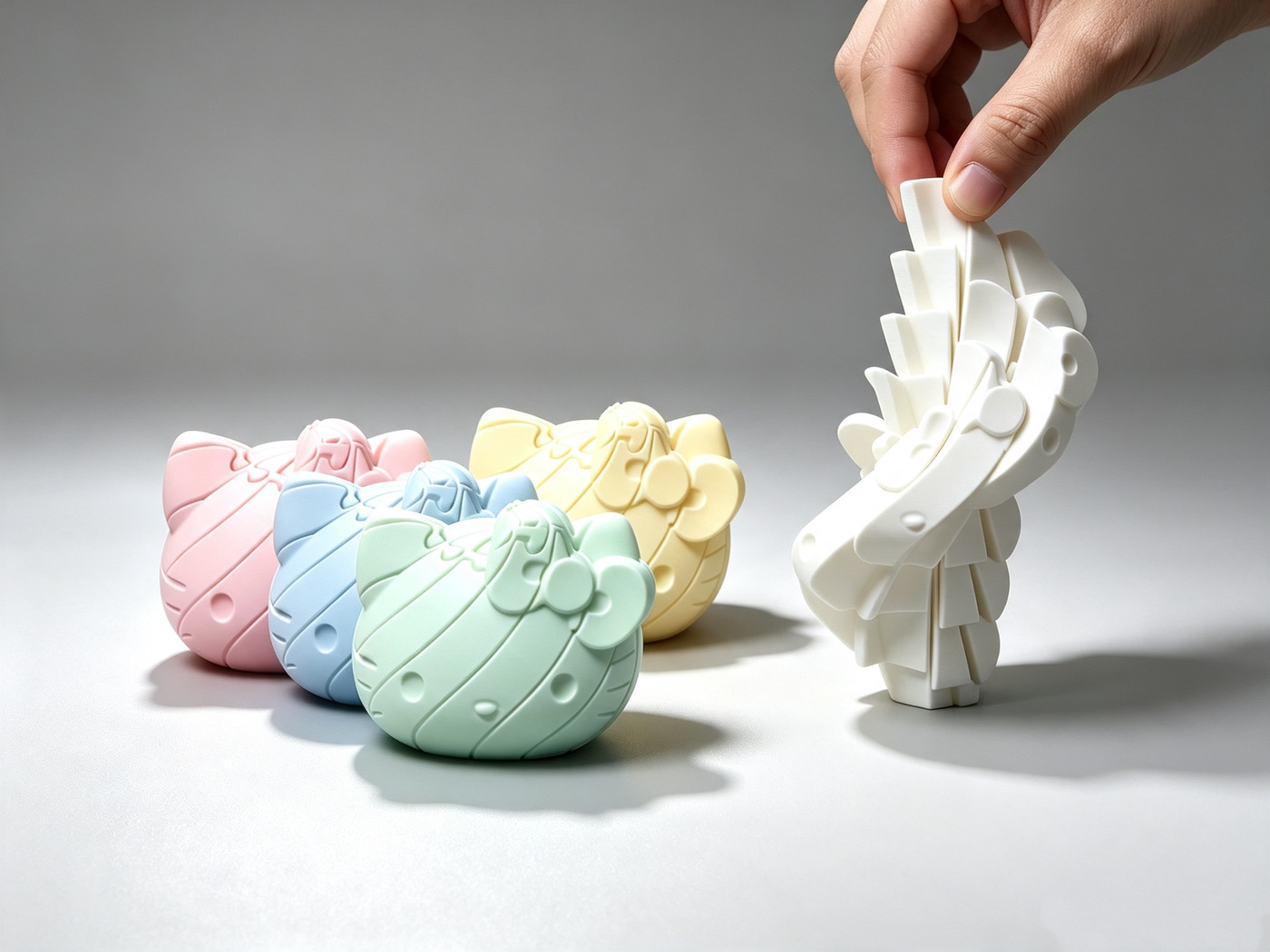 伸缩滑溜hello Kitty猫头解压玩具