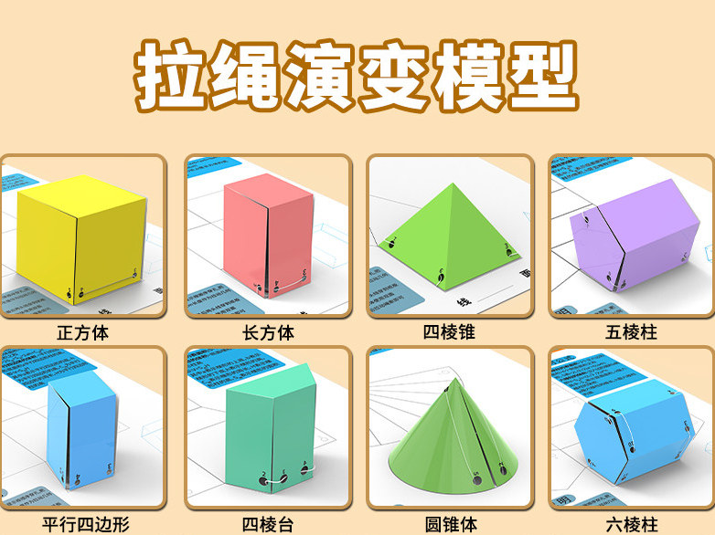 数学教具-拉绳演变立体几何模型（持续更新中）