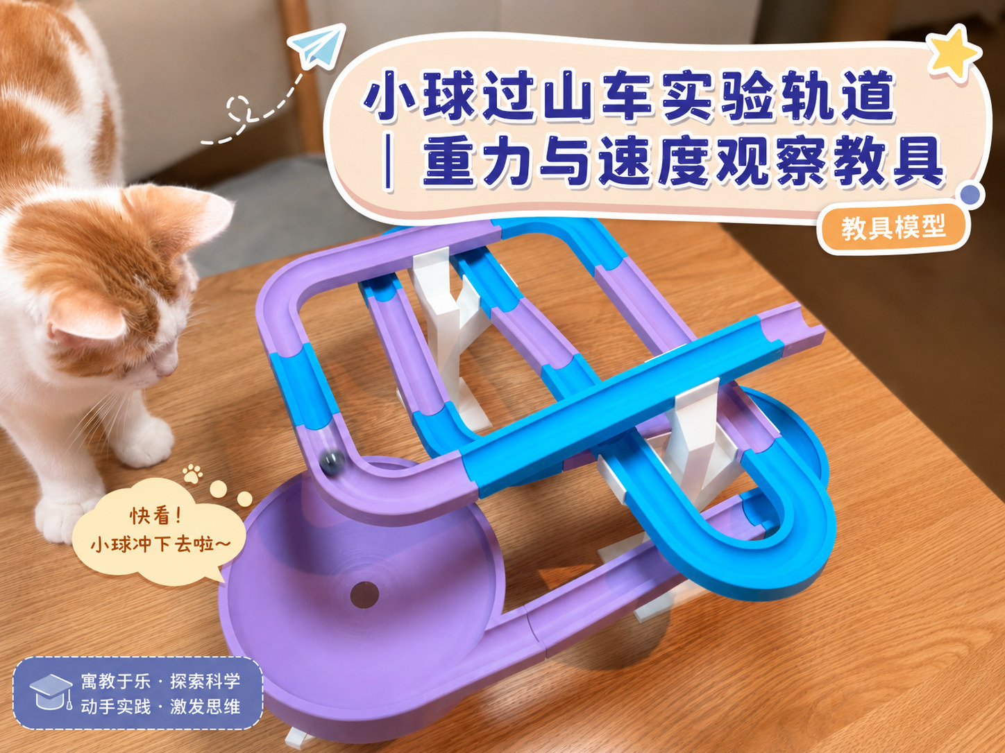 小球过山车实验轨道｜重力与速度观察教具