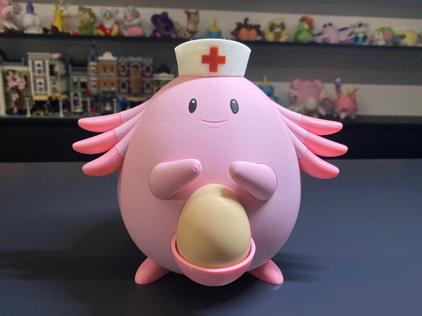 【元旦的“蛋”】宝可梦吉利蛋（Chansey），蛋托+收纳+蜡烛灯+许愿瓶+存钱罐，无需AMS