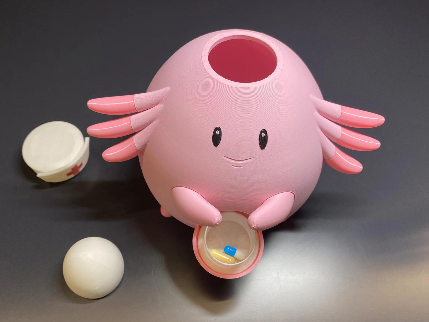 【元旦的“蛋”】宝可梦吉利蛋（Chansey），蛋托+收纳+蜡烛灯+许愿瓶+存钱罐，无需AMS
