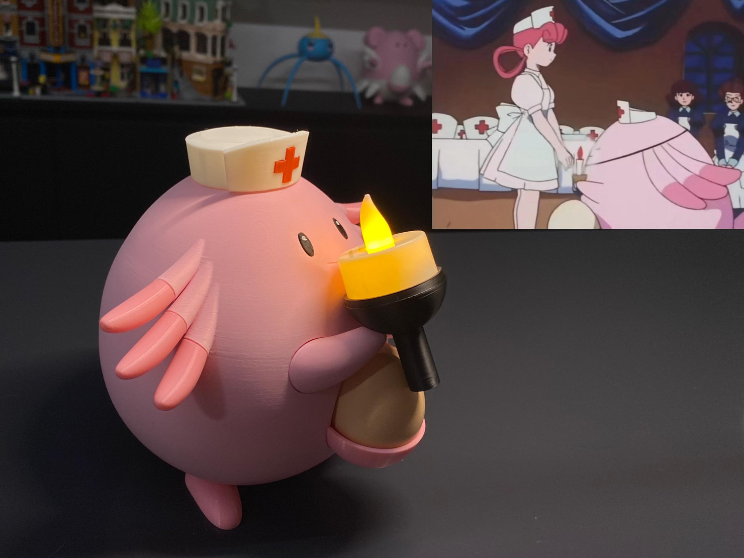 【元旦的“蛋”】宝可梦吉利蛋（Chansey），蛋托+收纳+蜡烛灯+许愿瓶+存钱罐，无需AMS