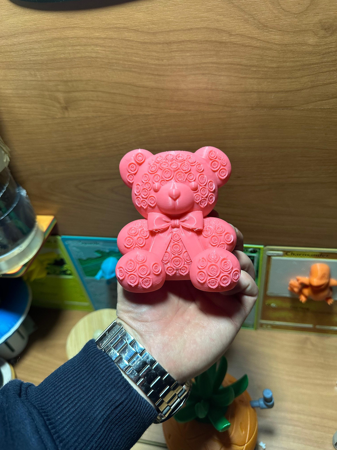 玫瑰泰迪熊存钱罐